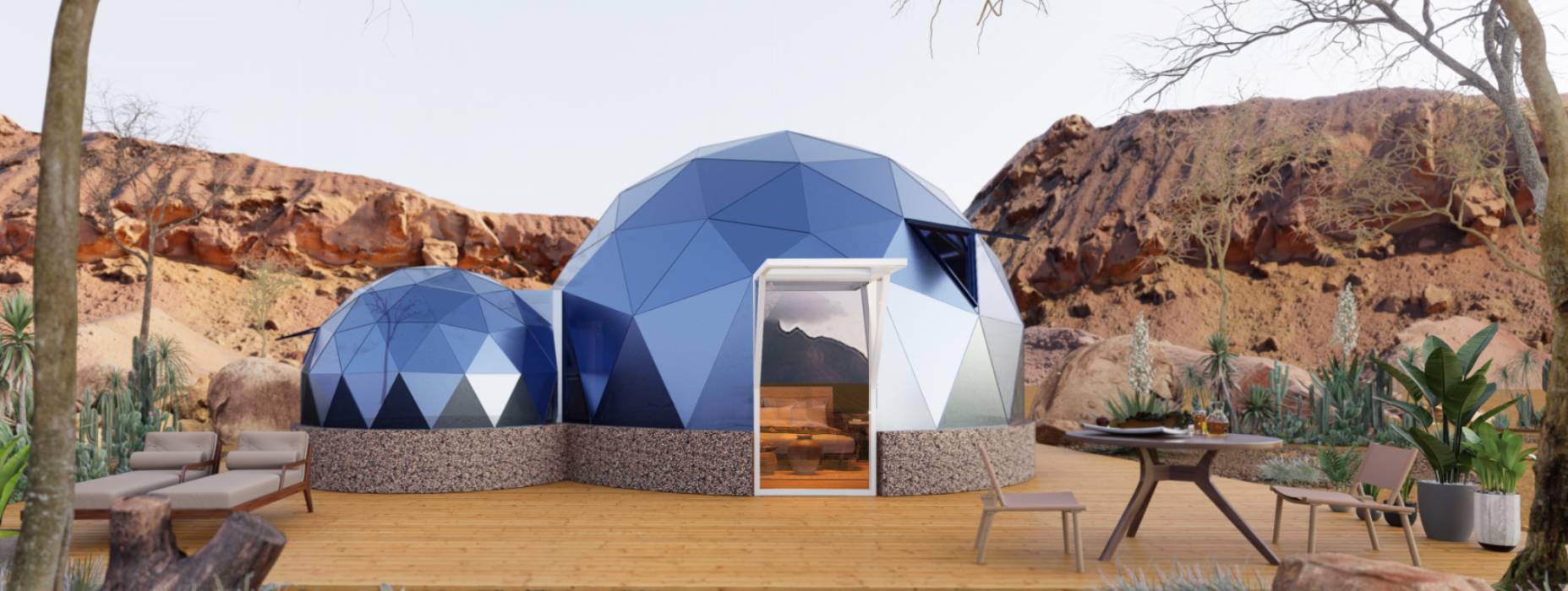 若羌县球形智能光伏玻璃星空房